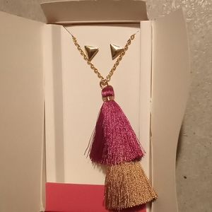 Lily sky necklace and earring set